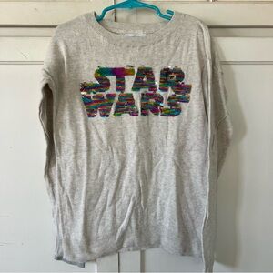 GAP Star Wars Kids Sweatshirt - Gray with Multicolor Sequins